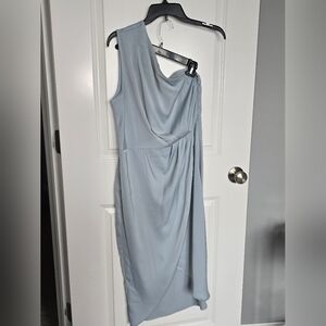 PrettyGarden One Shoulder Asymmetrical Midi Dress Size L